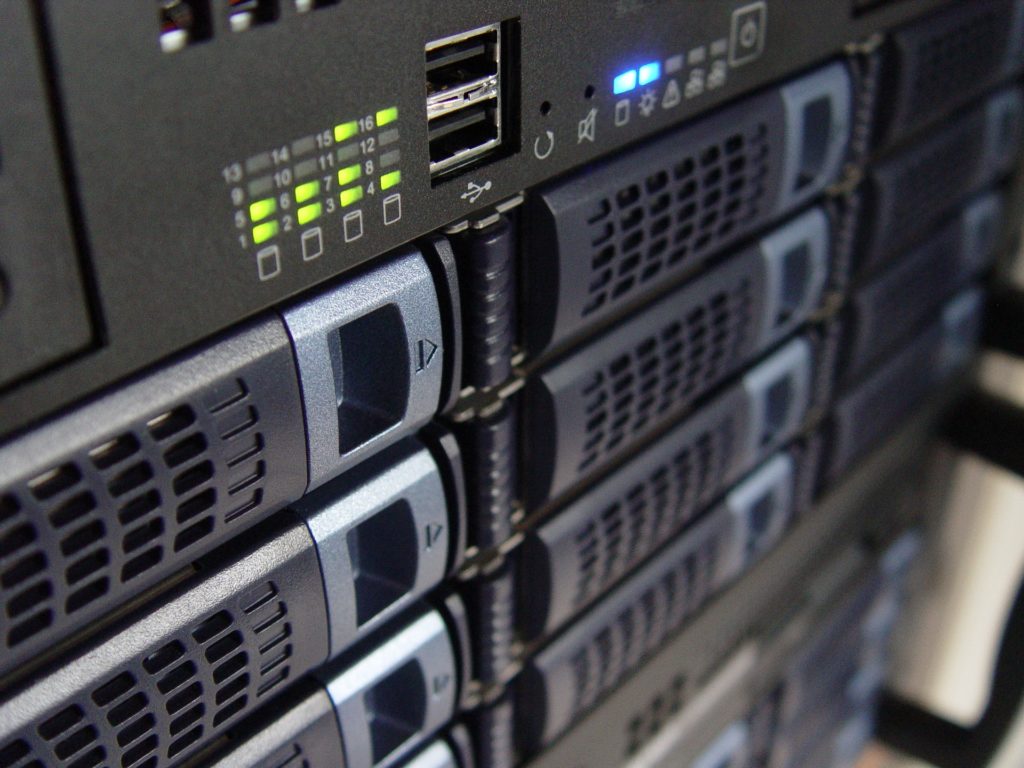 cutting-edge servers in a modern data center, showcasing power and precision.