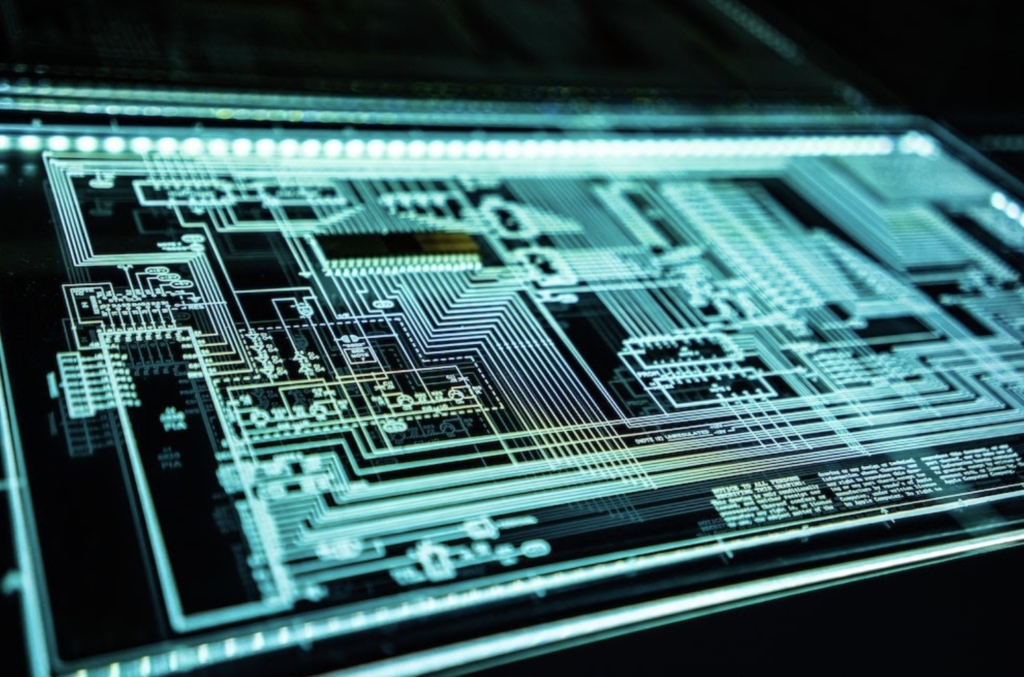 a close up of a computer circuit board